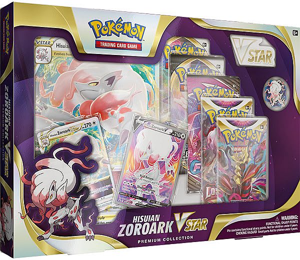 Pokemon  VSTAR Box: Hisuian Zoroark VSTAR Premium Collection (5 Boosters)