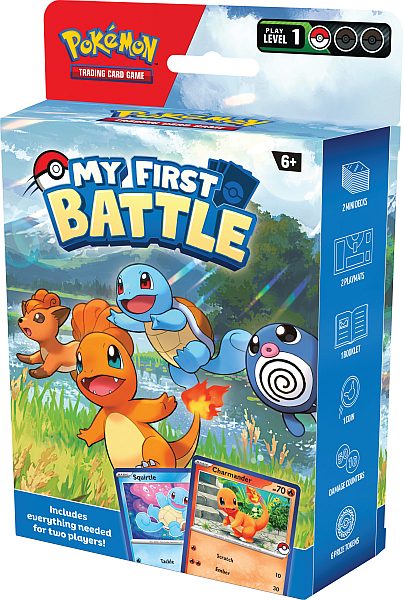 Pokemon My First Battle 2023: Charmander vs. Squirtle - Startsæt for Begyndere! Perfekt til nye spillere!