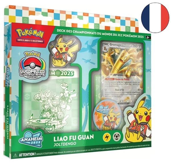 Pokemon Deck <b>FRANSK/FRENCH</b> - 2025 World Championship (WCD) - Jiao Fu Guan: Joltdengo