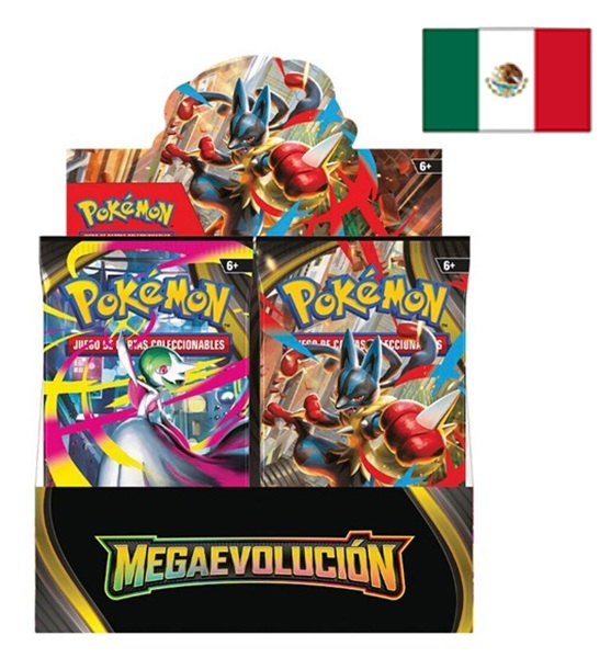 Pokemon Display (Booster Box) <b>LATINAMERIKANSK SPANSK/LATAM SPANISH</b> - ME01 - Mega Evolution: Base Set - 36 Boosters