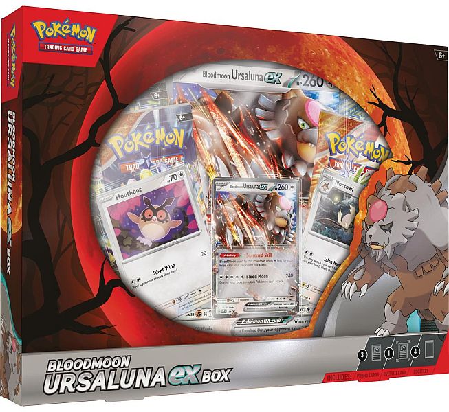 Pokemon  ex Box: Bloodmoon Ursaluna ex (2024) (4 Boosters)