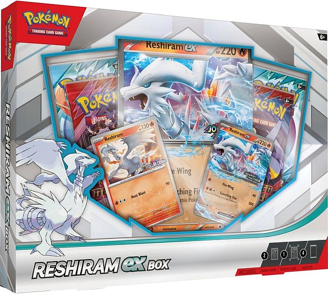 Pokemon  ex Box: Reshiram ex (2025) (4 Boosters)