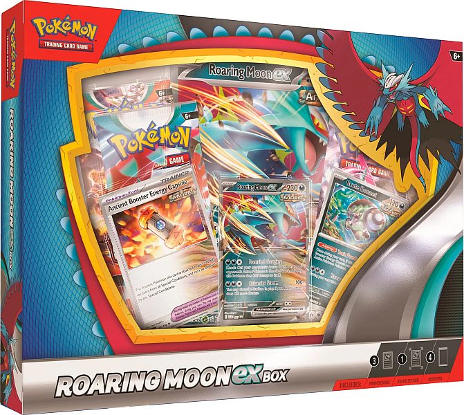Pokemon  ex Box: Roaring Moon ex (2023) (4 Boosters)
