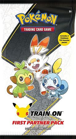 Pokemon Booster Pakke - First Partner Pack: Galar - 3 Oversize store kort + 2 Booster Packs! (USA version)