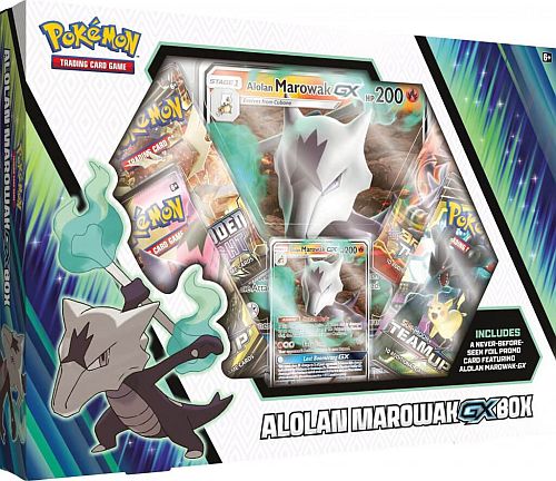 Pokemon  GX Box: Alolan Marowak-GX - 4 Boosters, GX-Promo & Oversize GX-Promo