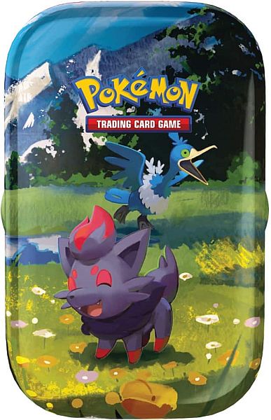 Pokemon Tin Kasse - 2026 Winter Mega Evolution: Ascended Heroes Mini Tin: Zorua & Cramorant (2 Boosters)