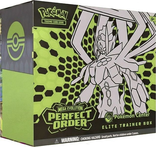 Pokemon Mega Evolution: Perfect Order - Pokemon Center Elite Trainer Box (Mega Zygarde/Tyrunt) - Boks med 11 Boosters, Promokort & Tilbehør