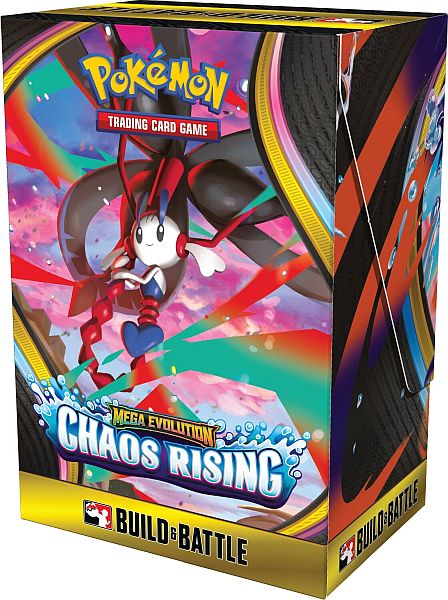 Pokemon Mega Evolution: Chaos Rising - Build & Battle Kit (Prerelease Box) - Promokort, 4 Boosters og mere!
