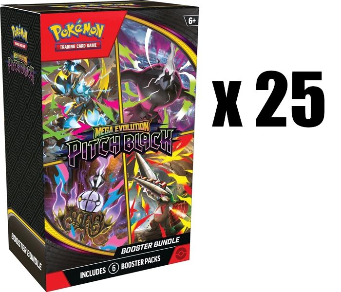 Pokemon Booster Pakke - ME05 - Mega Evolution: Pitch Black Booster Pack Bundle Case (25 Boxes, i alt 150 Boosters)