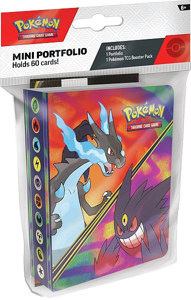 Mappe - Pokemon - Mega Evolution: Mega Charizard & Gengar (2026 Spring) Mini-Album (Binder) & Booster Pack! - Plads til 60 kort