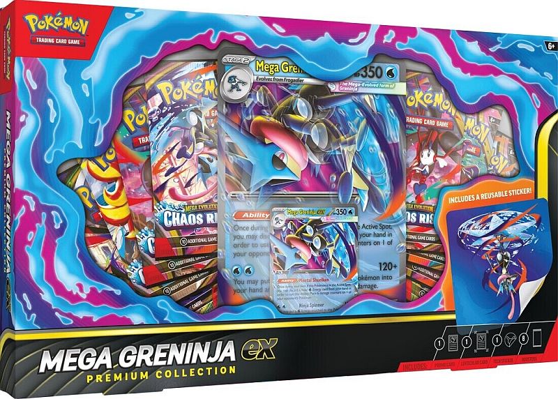 Pokemon  ex Box: Mega Greninja ex Premium Collection (8 Boosters)