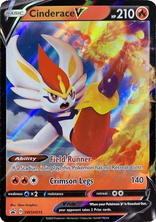 Cinderace V (Black Star Promos - Galar Partners Tin)