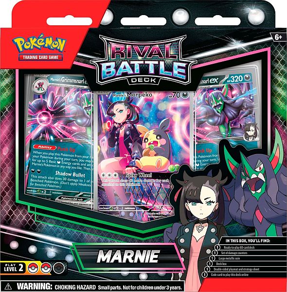 Pokemon Rival Battle Deck: Marnie (Marnie's Morpeko & Marnie's Grimmsnarl ex) (2025)