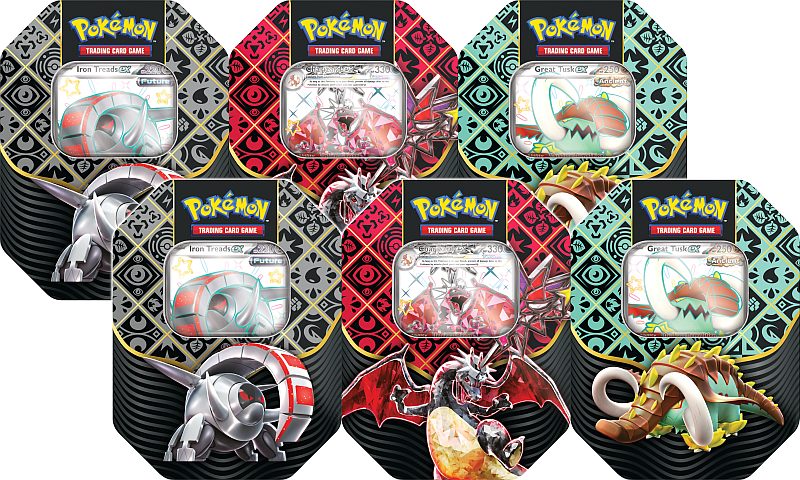 Pokemon Tin Kasse - 2024 Wave 1 Winter - Paldean Fates Collector's Tin Display/Case (6 Boxes)