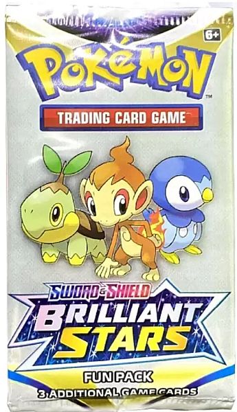 Pokemon Booster Pakke - SWSH09 - Sword & Shield: Brilliant Stars Fun Pack (Sampling Pack) (3 Kort)