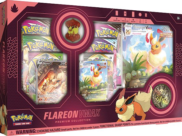 Pokemon  VMAX Box: Flareon VMAX Premium Collection (USA version) (6 Boosters)