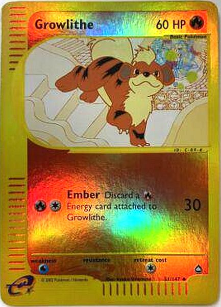 Growlithe (Aquapolis Singles ) Growlithe (Aquapolis Singles )