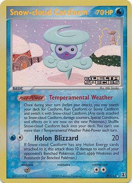 Snow-cloud Castform (EX Delta Species Nintendo)