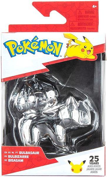 Pokemon - Bulbasaur (25th Anniversary Silver) Figure 7.5cm *Top Kvalitet*