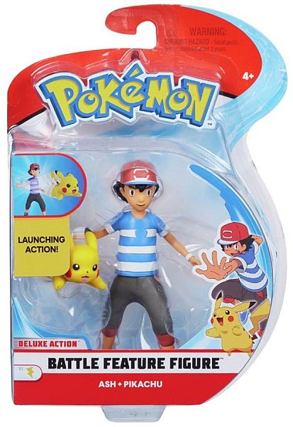 Pokémon: Battle Feature Action Figures - Ash with Pikachu - 11,5cm