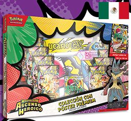 Pokemon <b>LATINAMERIKANSK SPANSK/LATAM SPANISH</b> Mega Evolution: Ascended Heroes - Mega Lucario ex Premium Poster Collection (10 Boosters)