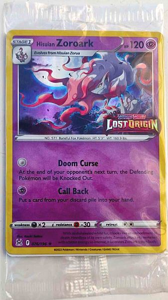 Hisuian Zoroark (Sword & Shield: Lost Origin) (Pokemon Stamped Promos) - Sealed Promo