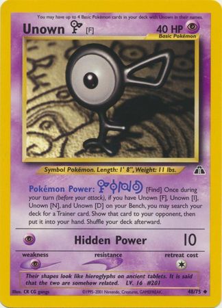Unown F (Neo Discovery WoTC)