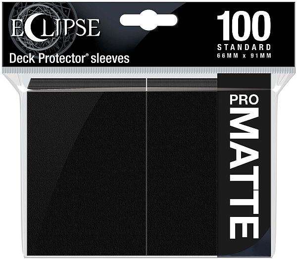 100 lommer -  Ultra Pro - Eclipse (2021): Jet Black (Sort) (Top kvalitet) - Pro-Matte/Non-Glare - Professional Sleeves #15613