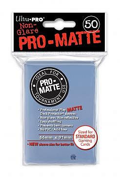 50 lommer -  Ultra Pro - PRO-Matte: Clear (Gennemsigtige/Transparente) (Høj kvalitet) - Non-Glare - Professional Sleeves #84490