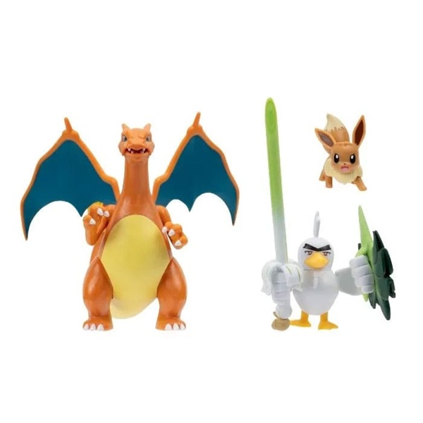Pokémon: Eevee, Sirfetch'd & Charizard - Mini Figures 3-Pack