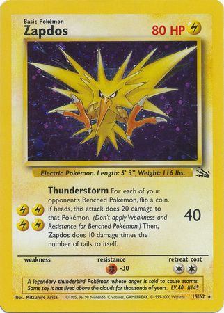 Zapdos (Fossil WoTC)